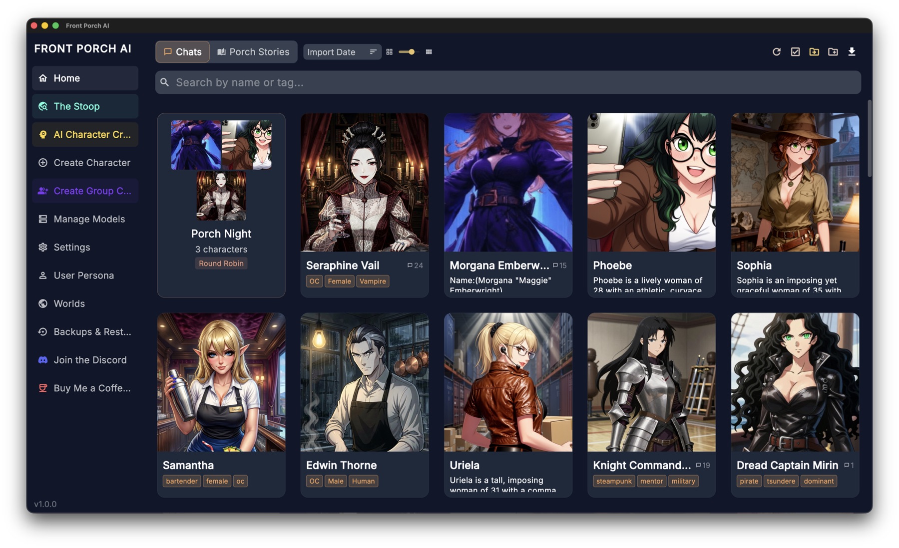 The character library